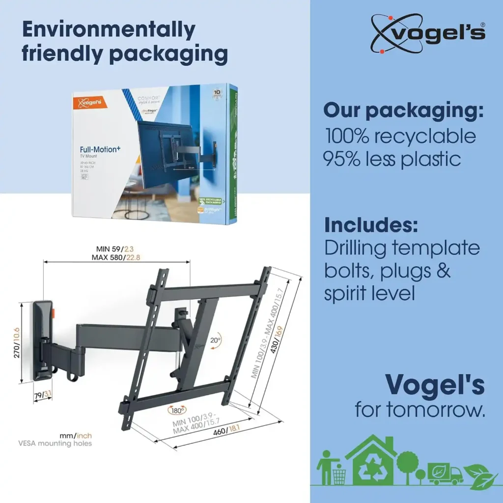Vogel's TVM 3445 Review – Is This the Best Swivel Mount TV for 32-65 Inch TVs? 4 swivel tv wall mount