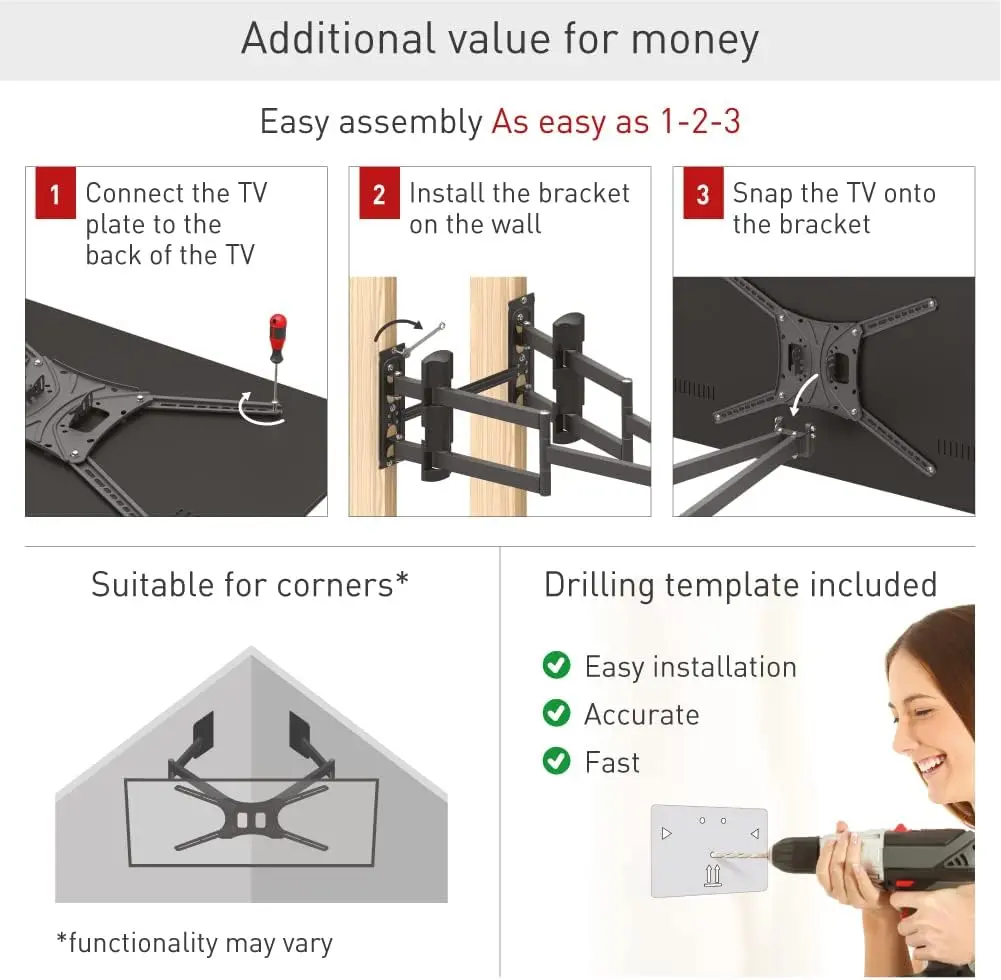 Mount Full Motion TV Wall Mount Review – Is the Barkan 41" Long Dual Arm TV Mount Worth Buying? 3 barkan tv mount
